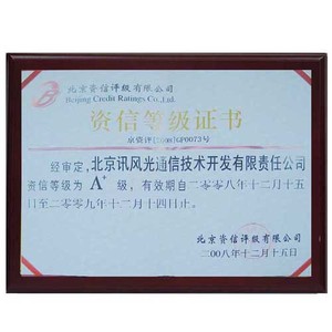 2008资信等级证书A+